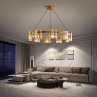 éclairage minimaliste plaqué de cuivre décoratif 40in moderne de lustre de plafonniers de 24in
