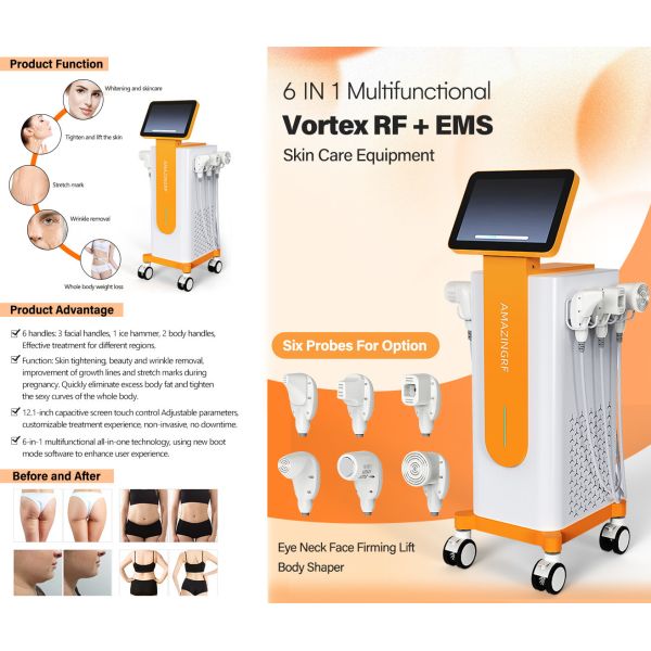 Máquina de microagujas de 300W RF 6 en 1 Máquina multifuncional para el cuidado de la piel