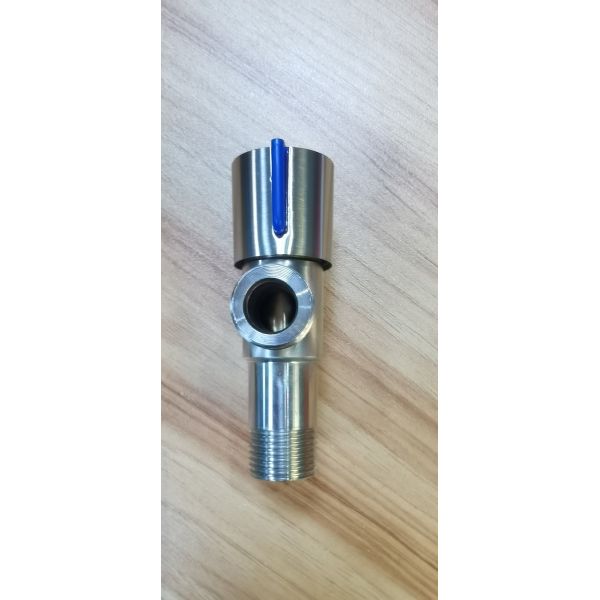 Stainless Steel 90 Degree 1/2 Brass Double Hole Angle Valve for Bathroom Kitchen Toilet