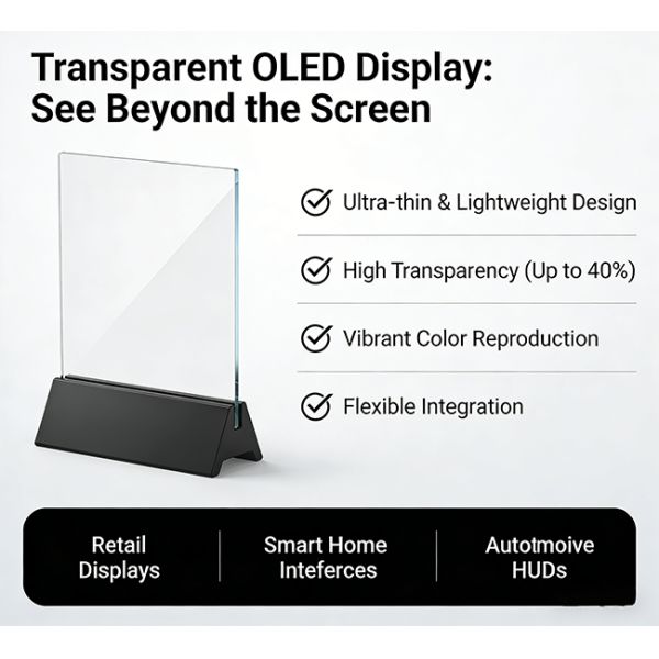 Indoor Use Factory Price 20.8 Inch Transparent Display OLED Panel Advertising OLED Digital Signage Display For Exhibition Hall