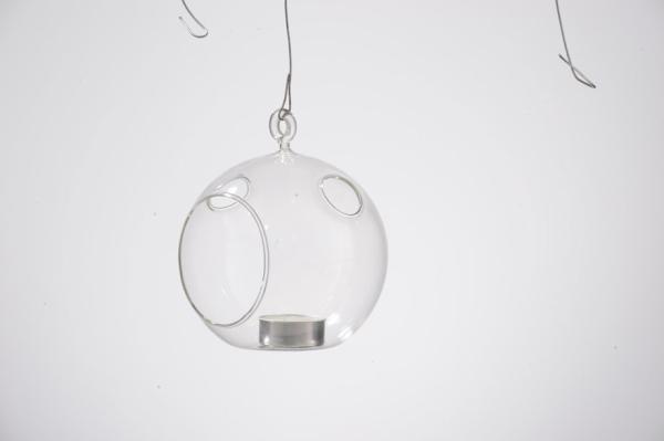 Candle holder,  Heat-resistant  glass, borosilicate glass, decorative glass, hanging ball, flower vase