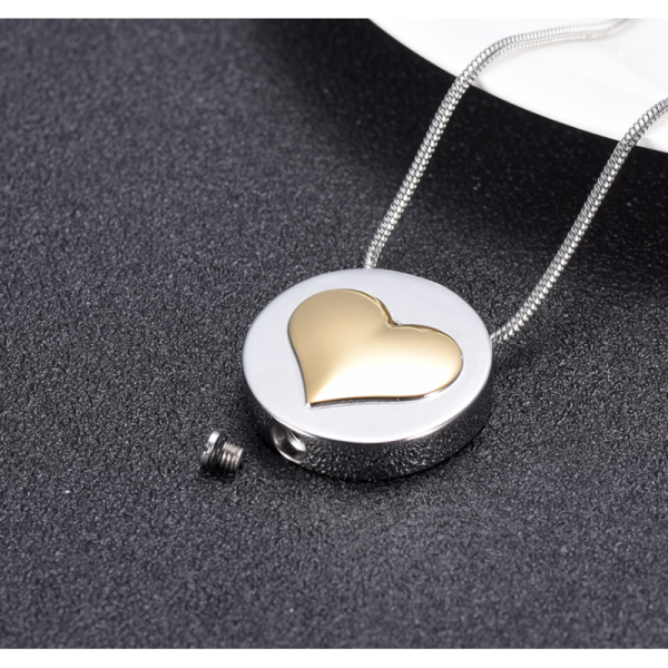 Stainless Steel Love Heart Keepsake Ashes Pendant for Human and Pet Cremation Jewelry