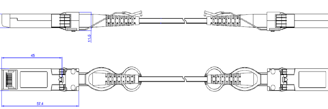 10G SFP+ To 10G SFP+ AOC Ethernet Cable Rack Connection Infiniband QDR / DDR / SDR