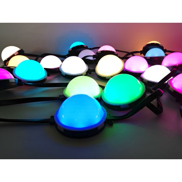 80mm RGB DC24V Pixel Point Light DMX512 IP67 Waterproof 120° Beam Angle UV Resistant