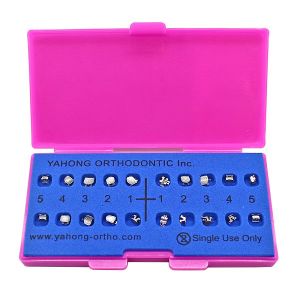 Metal Orthodontic Self Ligating Brackets Roth 022 Slot 345 With Hooks
