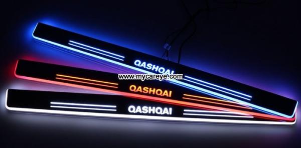 Nissan Qashqai car accessories upgrade led door moving scuff plate lights