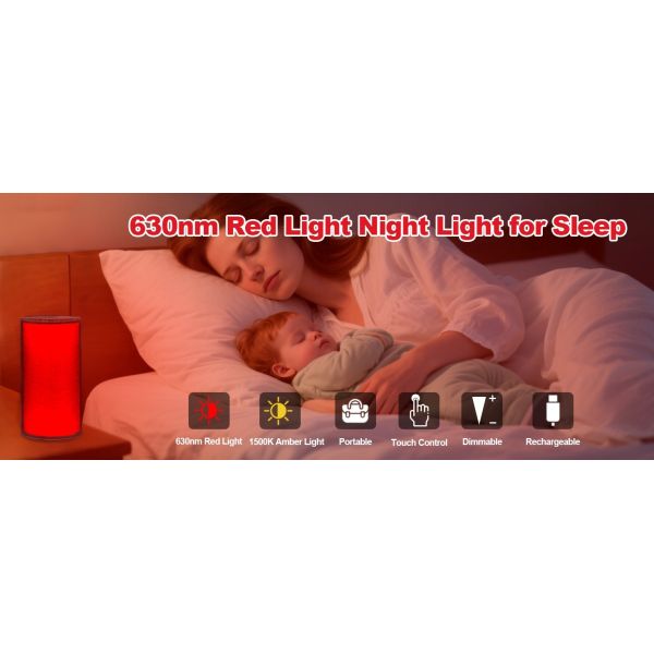 Rechargeable Sleep Aid Night Light Portable Red Night Light Customizable