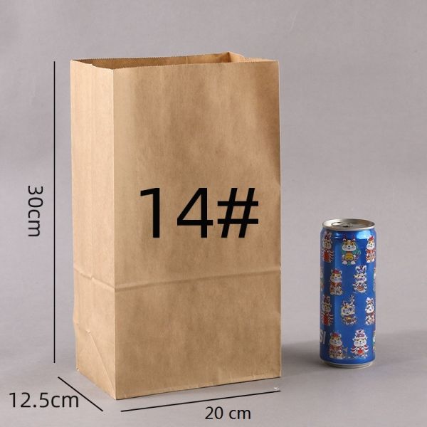 Customized Biodegradable Kraft Paper Bag for Seasonal French Baguette Bread Packaging