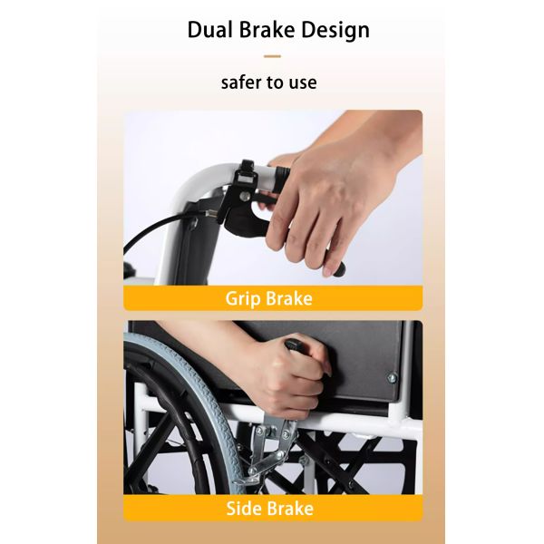 Manual Wheel Chair With Commode Elderly And Disabled Drive Medical Manual Wheelchair