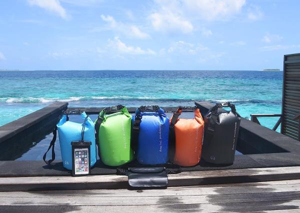 Waterproof Dry Bags Set, Dry Bag with 2 Zip Lock Seals & Detachable Shoulder Strap, Waist Pouch & Phone Case