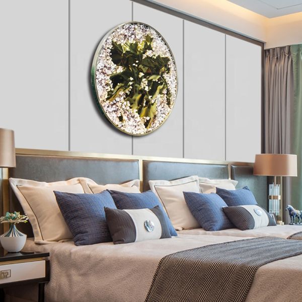 Handmade Wall Arts Paintings Round Abstract 3D Metal Art Painting For Modern Home Decor