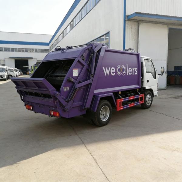 Diesel Fuel Type Mini Rear Loader Garbage Truck 5cbm Mini Refuse Collector Truck