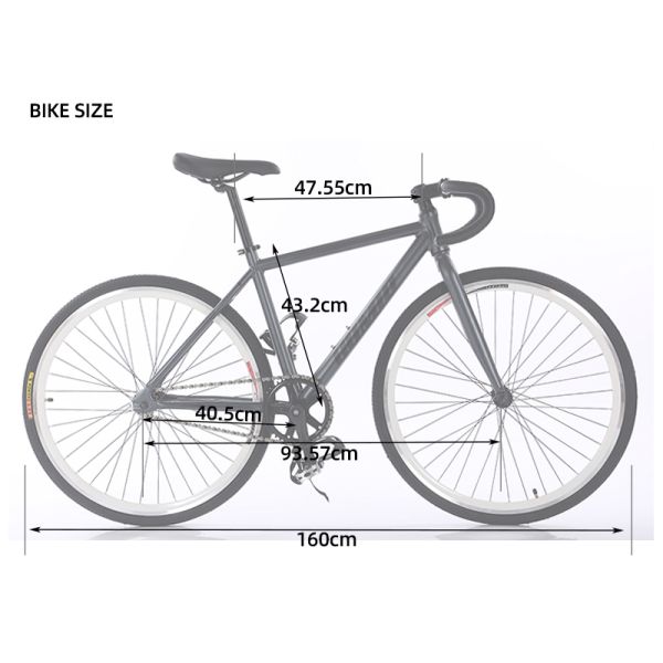 GOMID Flip Flop Hub Gear Cycle Fixed Gear Bike with High Load Capacity of 120kg and Aluminium Alloy Fork