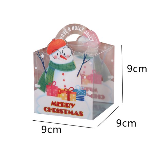 Настроенный логотип складной пластиковой PVC коробки торта Прозрачный подарочный PET коробка для рождественских яблочных конфетов