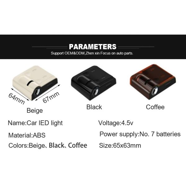 3w/5w Автомобильный дверной фонарь Автомобильный светодиодный рабочий фонарь Декоративный осветительный прибор