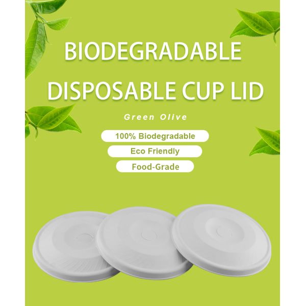 100% Fiber Pulp PFAS-Free compostable bagasse molded pulp paper coffee cups lids