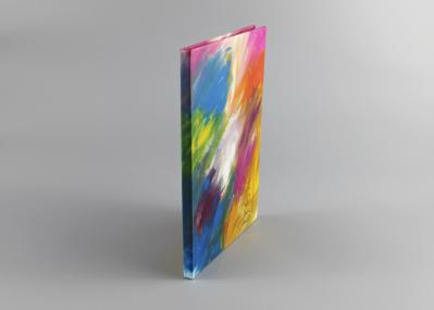 Livro encadernado artístico colorido caderno alinhado com carimbo quente da folha do ouro