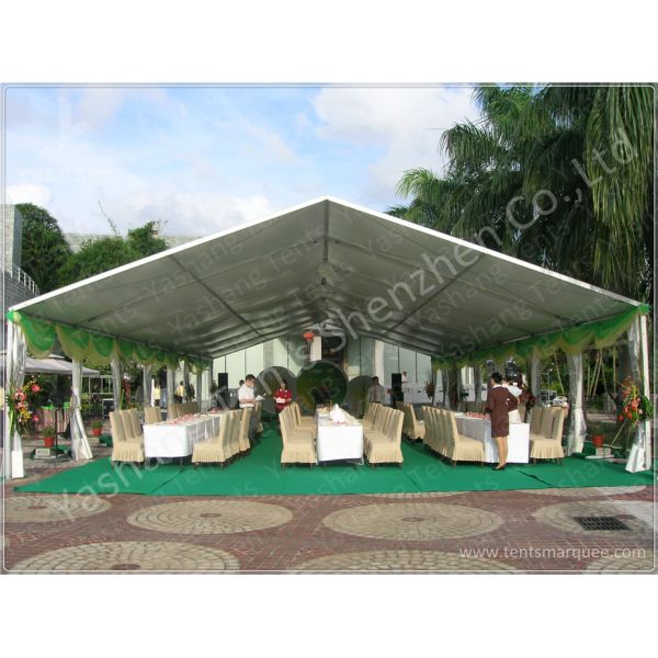 100 Seater Temporary Outdoor Garden Party Canopy Tent Open Gable Sunshade Construction