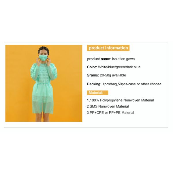 PP Impervious Disposable Medical Gowns , Disposable Sterile Gowns Anti Alcohol