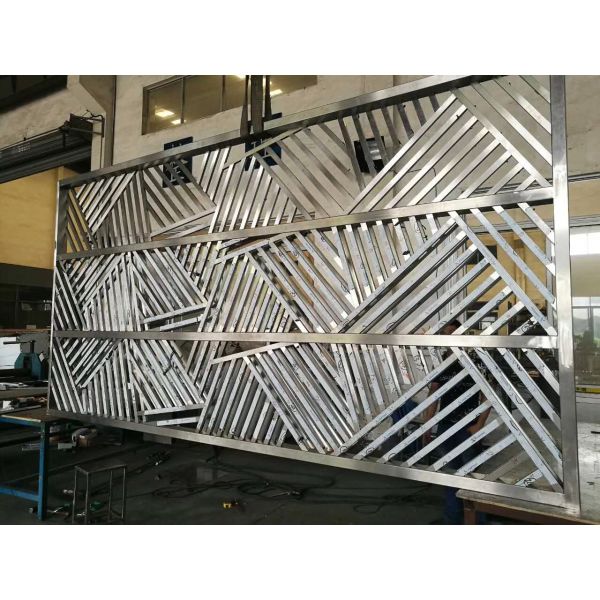 Black Interior Room Stainless Steel Screen Partition Dividers For Hotel