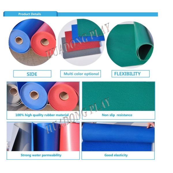Waterproof Playground Floor Mats Pvc Skidproof Vinyl For Sports Area