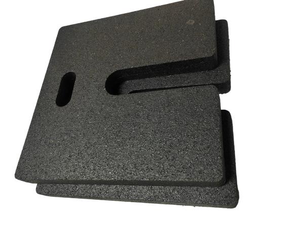 18x18x2in Black Rubber Base Plate 450*450*50mm for Wedding Events Backdrop Anti-slip Shock Absorption Eco-friendly LKT-W020