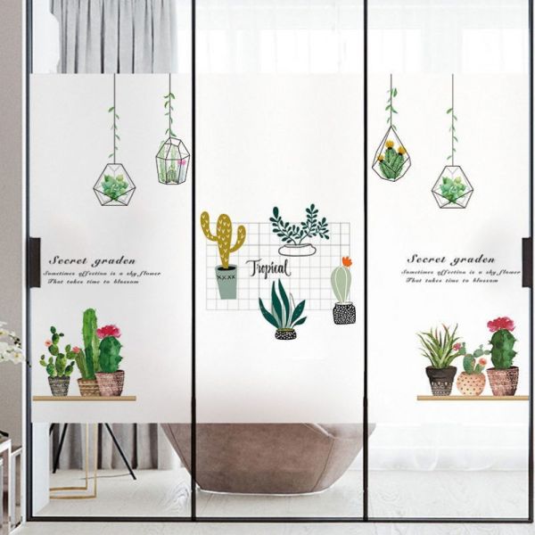 Customization Electrostatic Window Stickers 0.01mm Glass Decoration Sticker