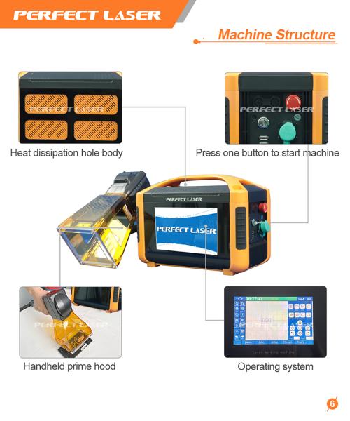 20W 30W Charging and Plugging Portable Handheld Small Metal Plastic Fiber Laser Marking Machine
