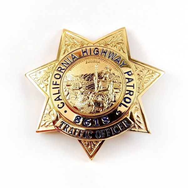 Emblema da Polícia de Metal Esmalte Personalizado Gravado Single Side / Double Side