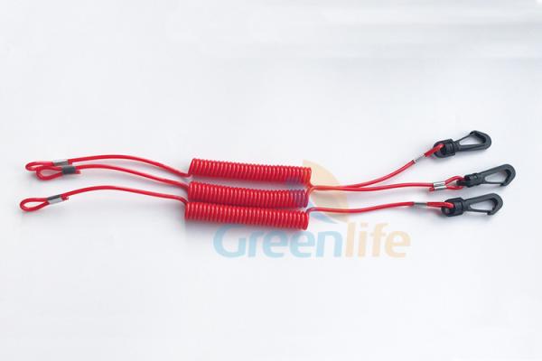 Universal Red Kill Switch Cord Custom Length With Cotton Core Stop Dropping