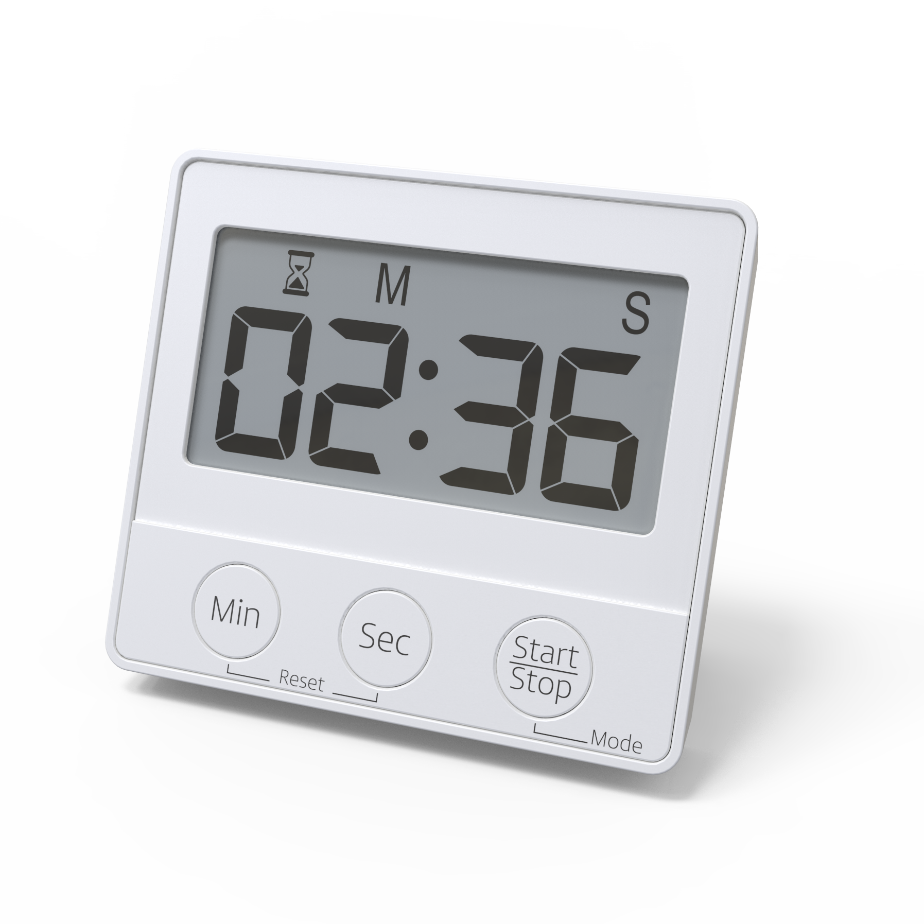 Mini Desktop Digital Clock with Timing Function Plastic Material Eco-Friendly LCD Display 90 Min Countdown