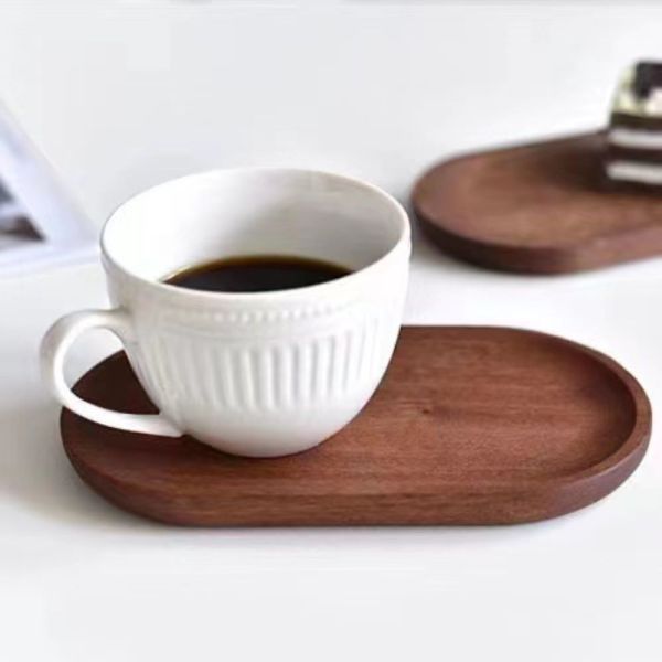 Bamboo Wood Coasters Natural Wooden Coasters Bamboo Drink Cup Coasters Set for Coffee Table Hot Or Cold Drinks