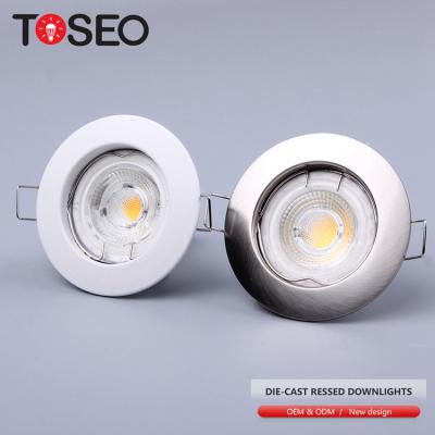 GU10 Downlights Recessed raso para o corte 63mm da exposição do escritório