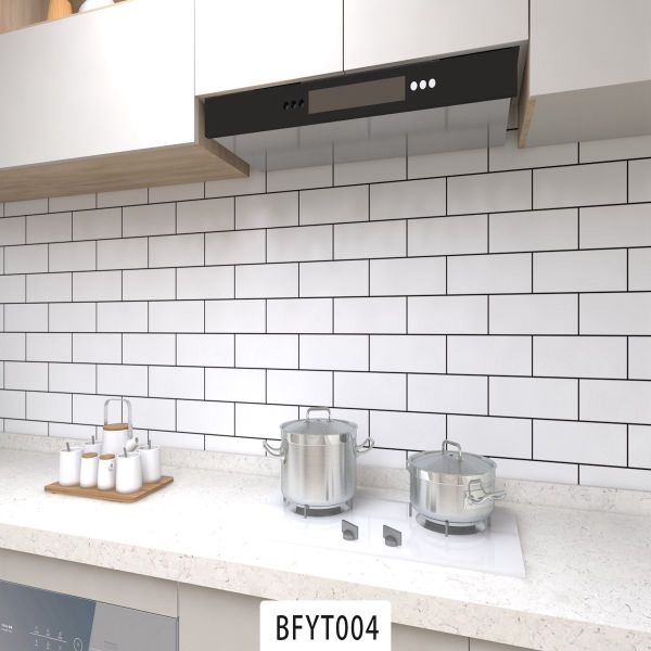 Fácil de instalar pegatina de baldosas 3D Autoadhesivo PVC Backsplash Papel de pared para cocina y baño