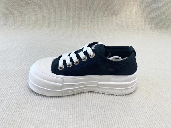 Ladies Black And White Espadrilles Round Head Black White Espadrilles Thick Bottom