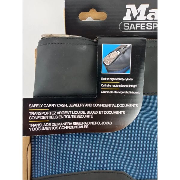 WATERPROOF CASH BAG WITH LOCK AND 2 KEYS, NYLON FILE BAG, ZIPPERED BANK DEPOSIT BAG,