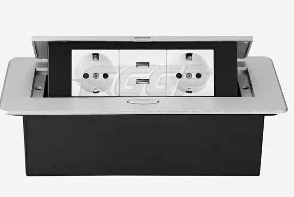 Residential Conference Table Pop Up Outlets With USB Type C