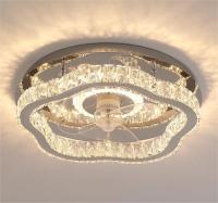 Light Luxury Crystal Ceiling Fan Light Nordic Silent Concealed Ceiling Fan With Light
