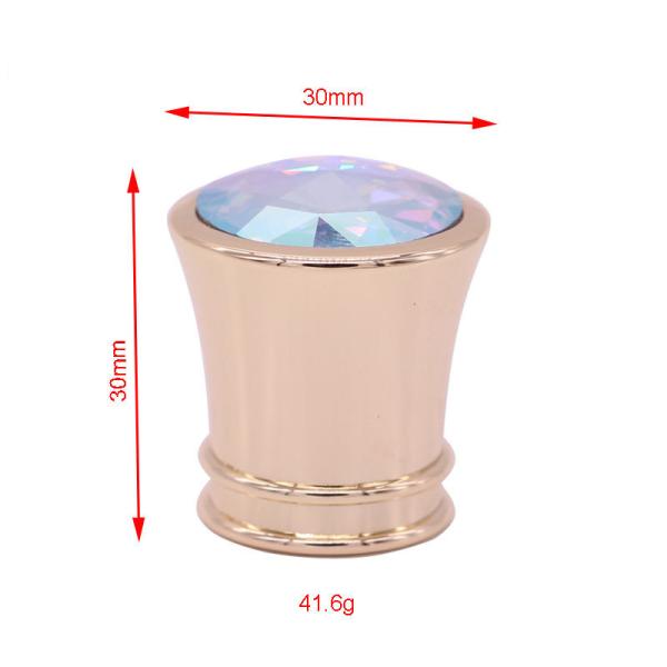 Tampas feitas sob encomenda Eco da garrafa de perfume da cor do OEM do ODM - metal amigável com pedra