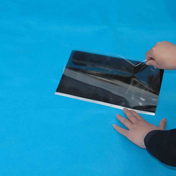 G041 Black sticker footprint sample collecting sheet