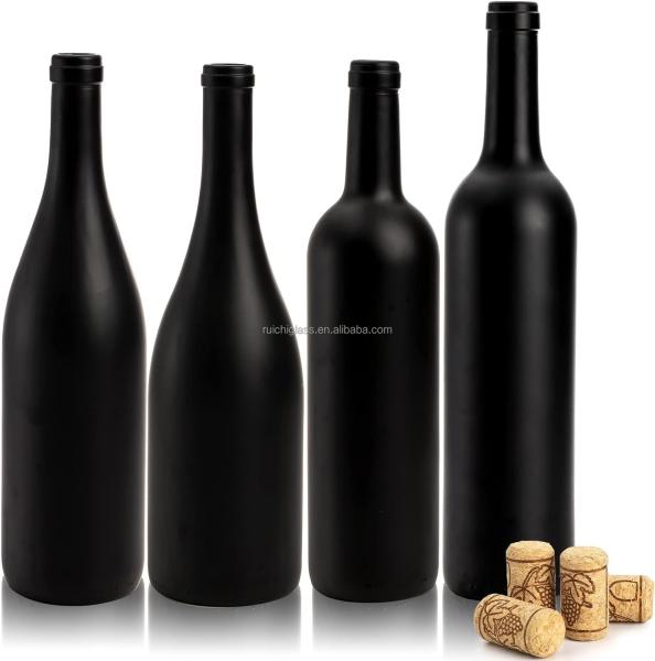Bebidas Industriais 250ml Impressão de logotipo Garrafa de vinho de vidro plano transparente com marca personalizada