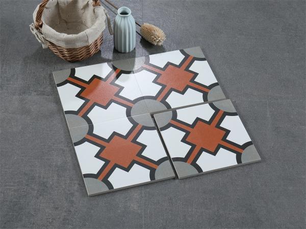 20x20cm Red Gray Ceramic Rustic Tile for Indoor Floor