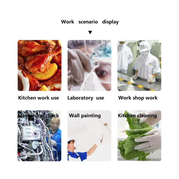 White Disposable Nitrile Glove Medical 12 Inches Durable Nitrile Exam Gloves