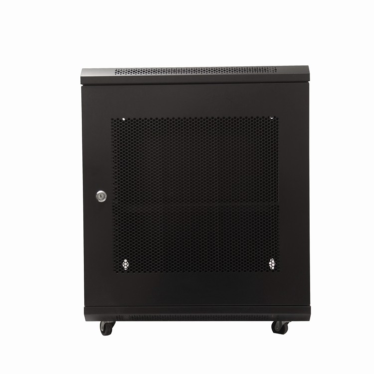 Stock 12U 530*400*600 Network Server Cabinet with Toughened Glass Door or Mesh Door