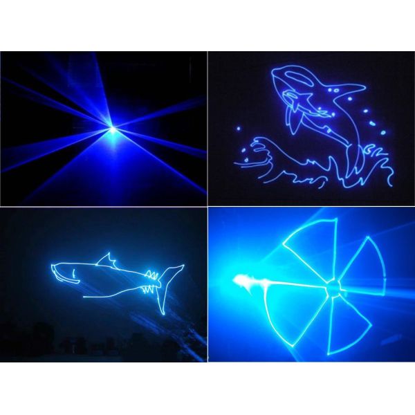 Blue Animated Outdoor Laser Stage Lighting B445 / 500mW For Christmas Lighting