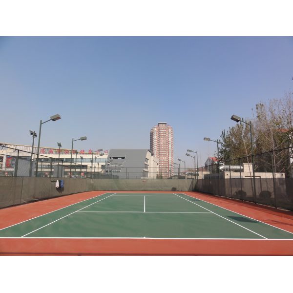 No Peeling Outdoor Tennis Court Flooring Silicon Polyurethane