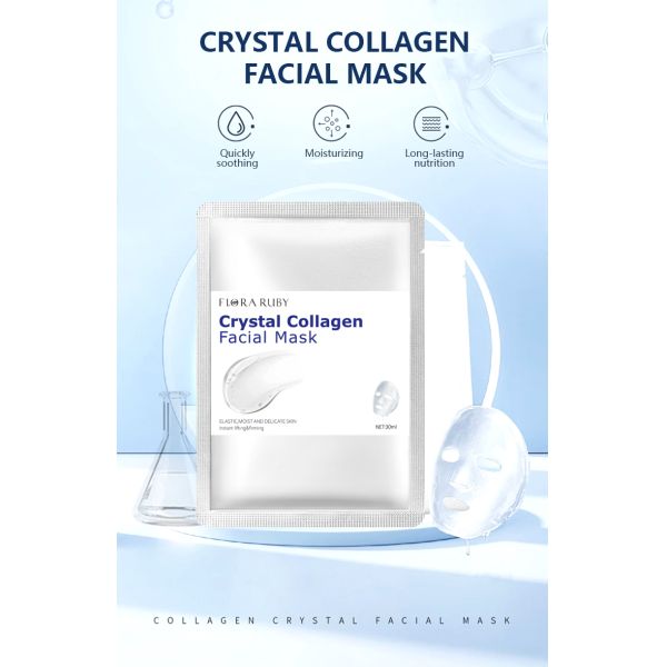 Private Label Korean Bio Collagen Crystal Clear Moisturizing Hydrating Facial Mask Skin Care Sheet Face Mask