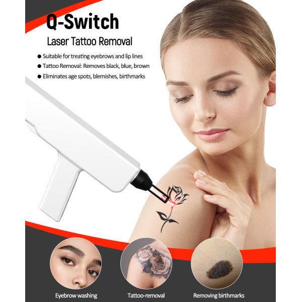 2in1 Acne Treatment Fractional Co2 Laser Tattoo Removal Q Switch Laser Machine