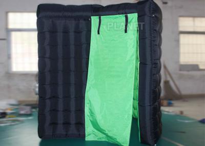 Special Shape Black Inflatable Led Photo Booth 8 X 8 X 8 Ft For Event