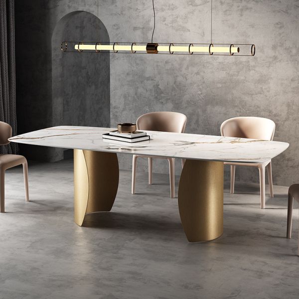 Роскошный мраморный квадратный обеденный стол для свадебных приглашений